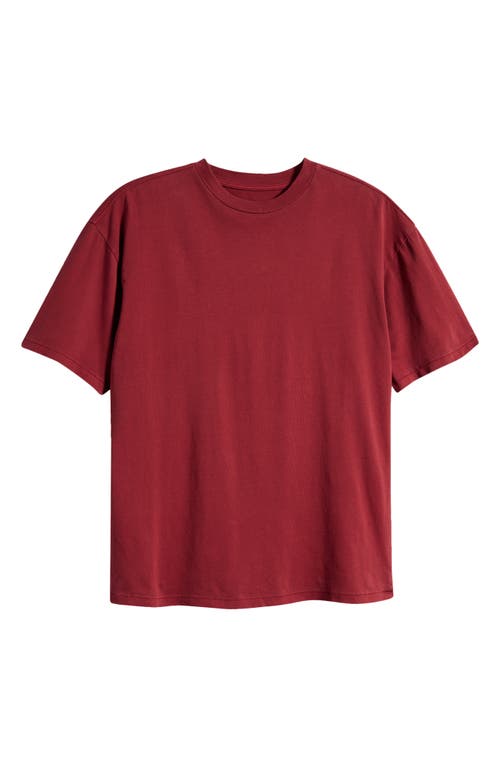 Treasure & Bond Kids' Washed Crewneck T-Shirt in Red Russet 