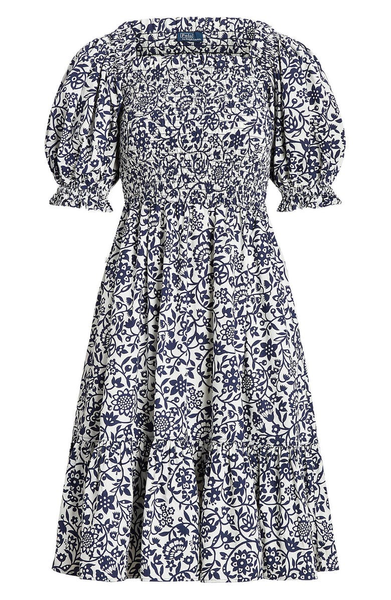 Polo Ralph Lauren Elery Floral Off the Shoulder Smock Bodice Cotton Dress |  Nordstrom