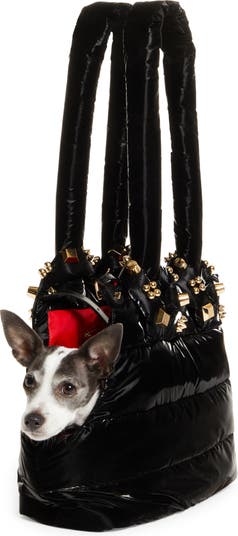 Padded Patent Leather Pet Carrier in Black - Christian Louboutin