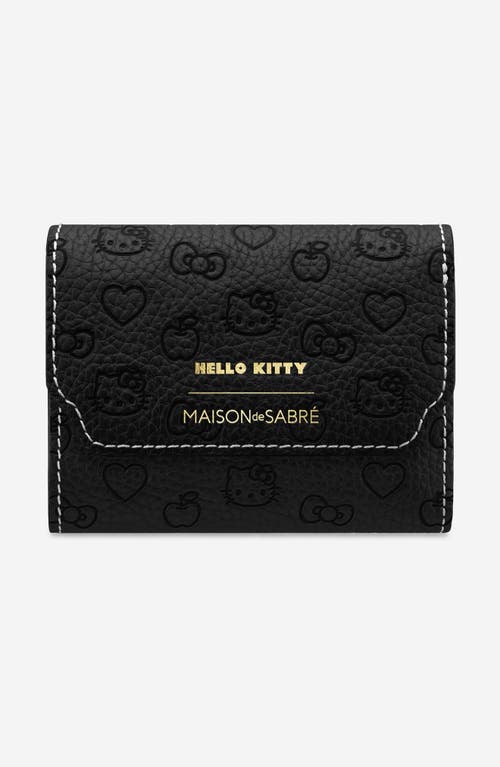 Maison De Sabre Maison De Sabré Leather Trifold Wallet In Hello Kitty