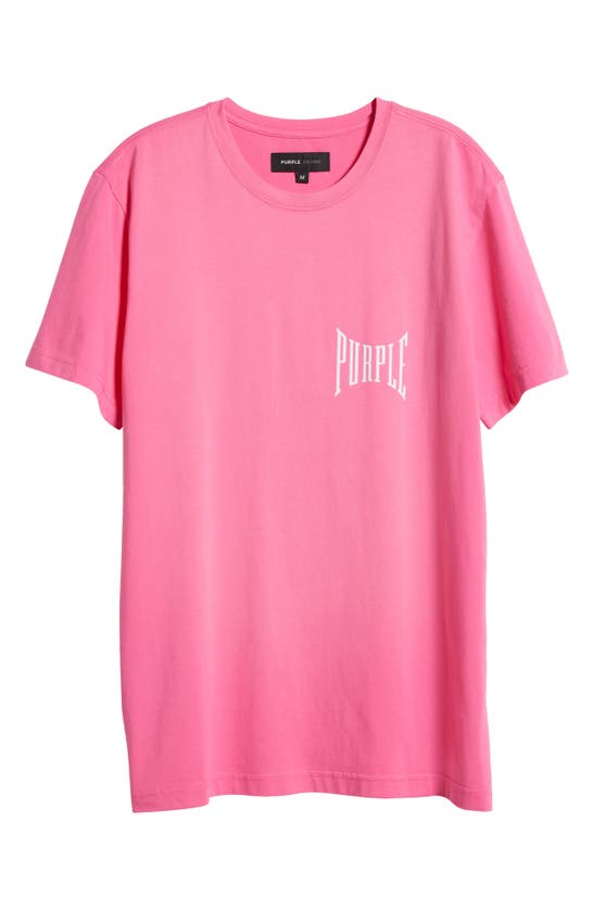 Shop Purple Brand Logo Cotton Graphic T-shirt In Pink