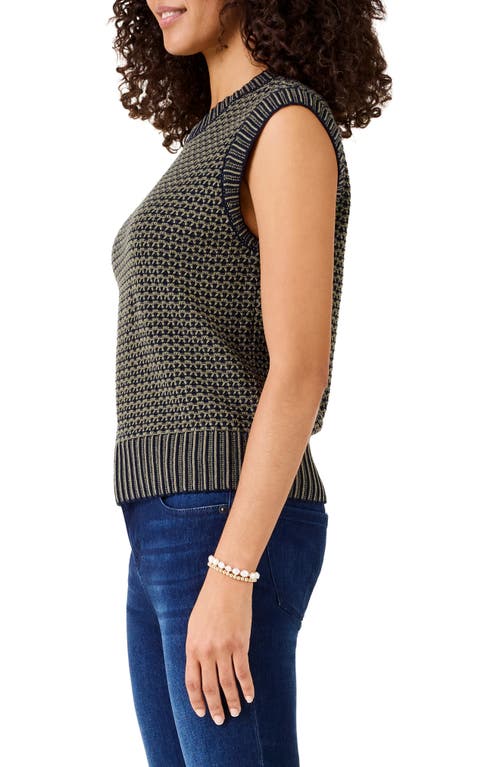 Shop Nic + Zoe Nic+zoe Mixed Vital Sweater Vest In Indigo Mix