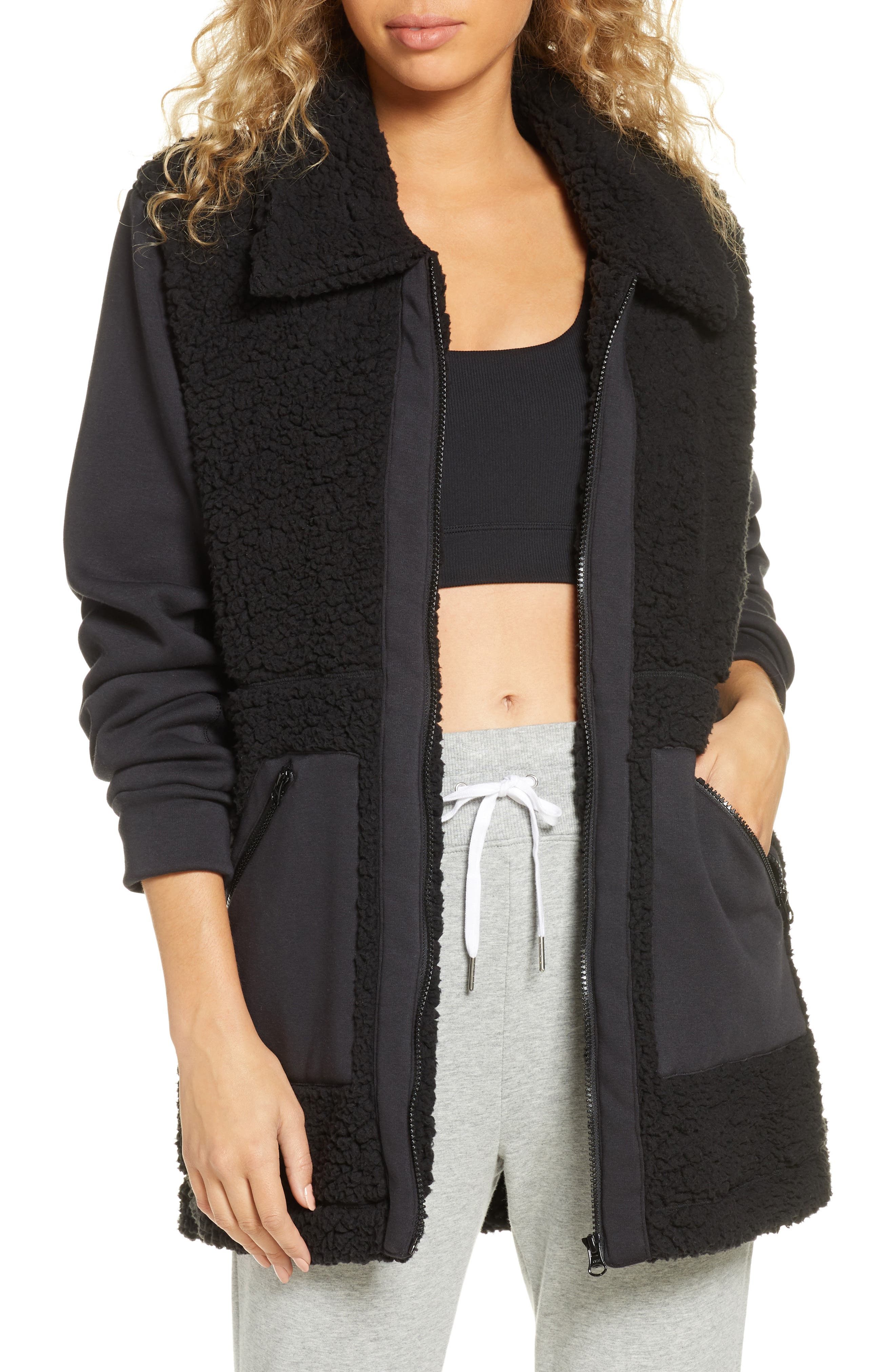 zella fuzzy jacket