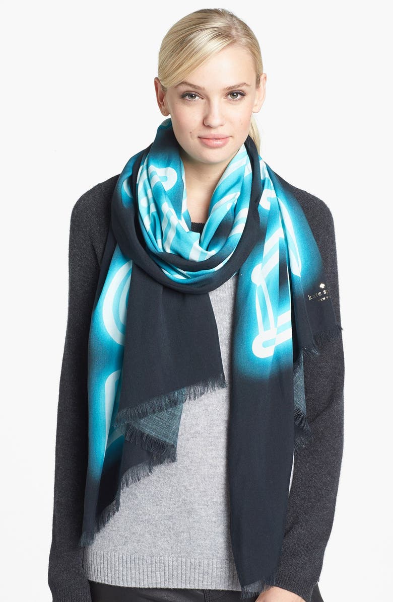 kate spade new york 'tinsel town - escape the ordinary' scarf | Nordstrom