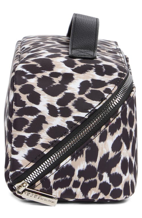 Bcbg Fold Out Cosmetic Case In Tan Leopard