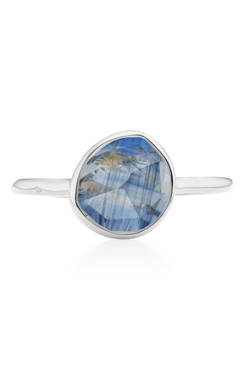 Shop Monica Vinader Siren Stacking Ring In Silver/kyanite