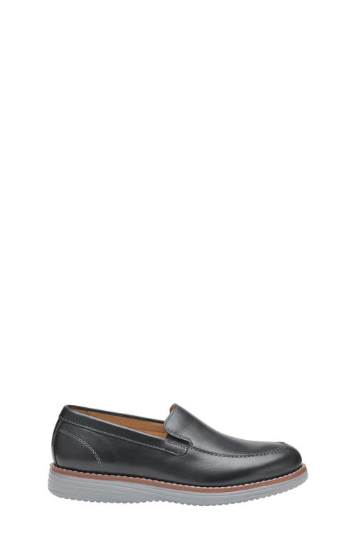 Johnston & Murphy Kids' Upton Venetian Loafer In Black Full Grain