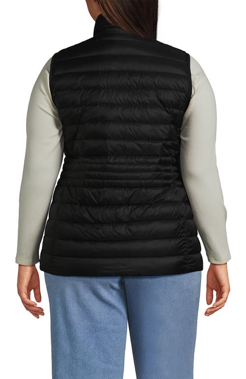 Lands' End Wanderweight Packable Ultralight Down Vest In Black