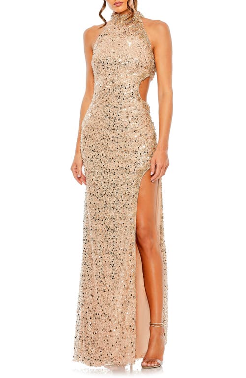 Mac Duggal Sequin Beaded Side Cutout Gown at Nordstrom,