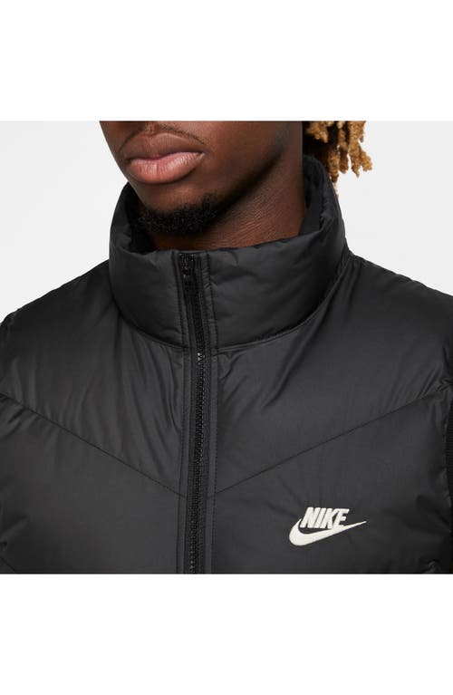 Shop Nike Storm-fit Windrunner Water Repellent Field Vest In Black/black/sail