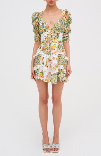 For Love Lemons Rosalyn Floral Minidress Nordstrom