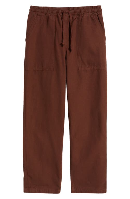 Service Works Elastic Waist Cotton Canvas Chef Pants In Brown