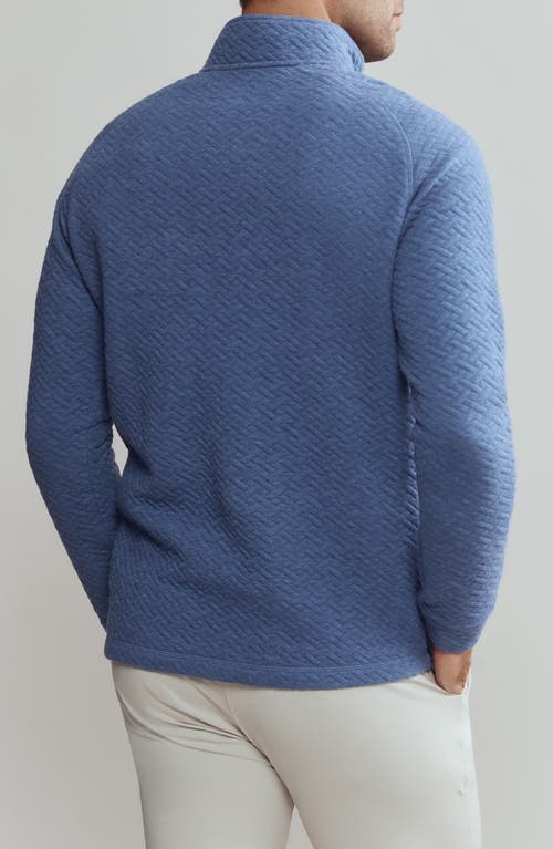 Shop Rhone Weekend Quilted Pullover In Ocean Blue Heather