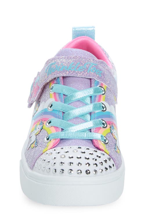 Shop Skechers Kids' Twinkle Sparks Light-up Sneaker In Lavender/multi