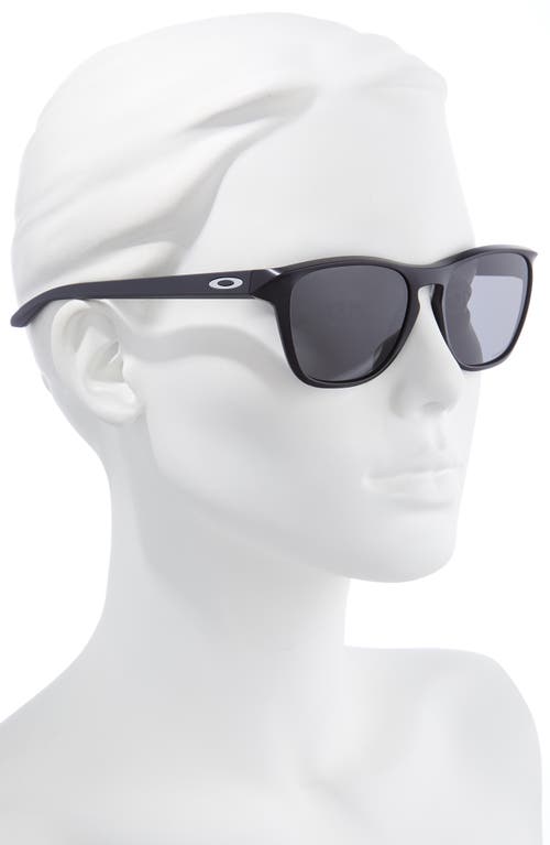 Shop Oakley Manorburn 56mm Square Sunglasses In Matte Black/prizm Grey