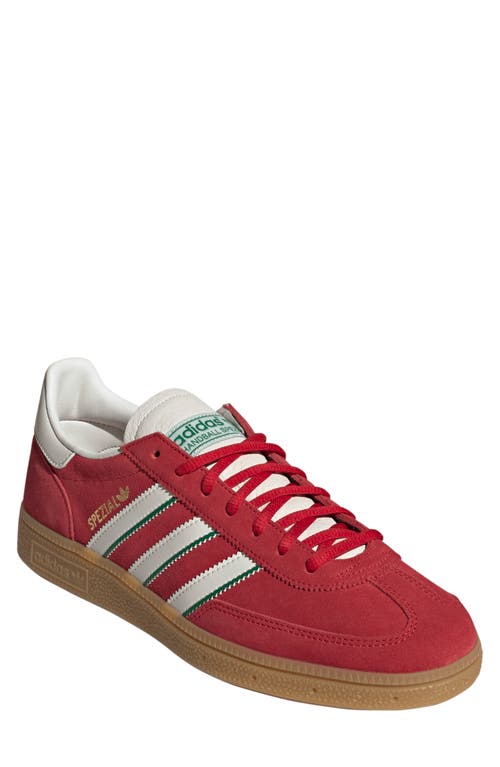 Shop Adidas Originals Adidas Gender Inclusive Handball Spezial Sneaker In Scarlet/cloud/green