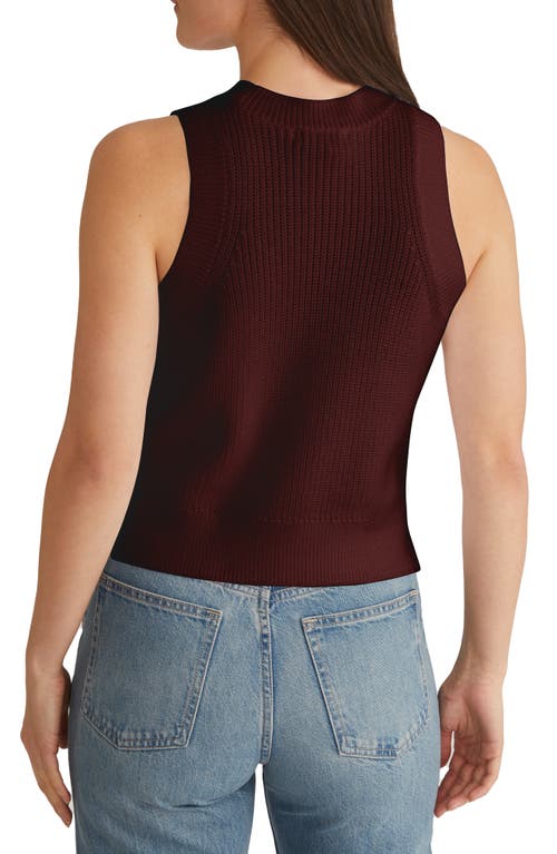 525 Demi Cotton Sweater Vest In Oxblood