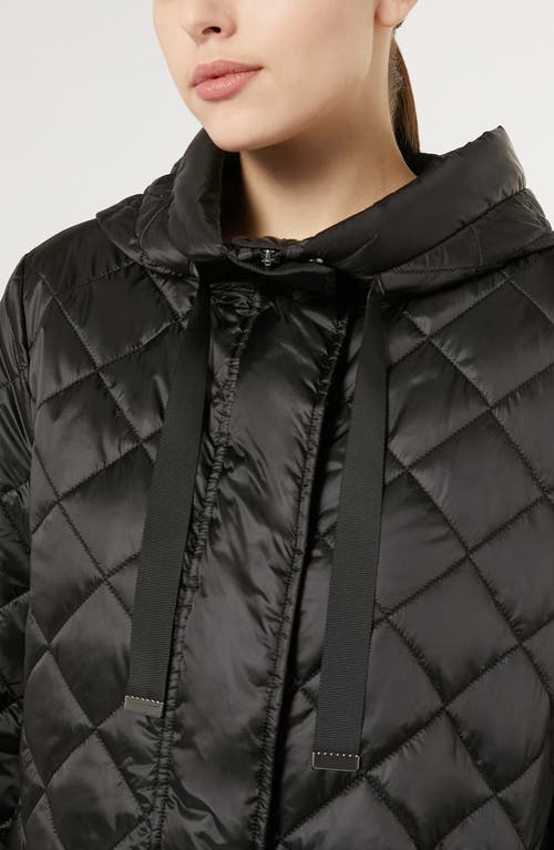 Shop Marina Rinaldi Blasone Water Repellent Quilted Jacket In Black