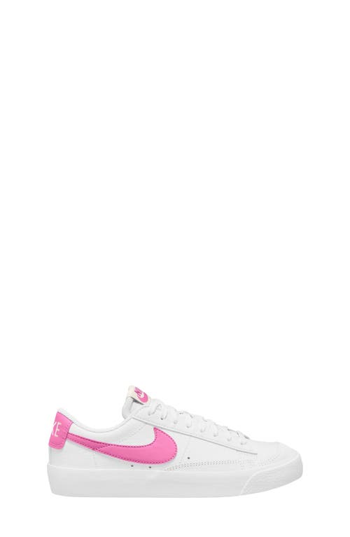 Shop Nike Kids' Blazer Low '77 Low Top Sneaker In White/playful Pink/sail