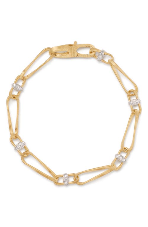 Shop Marco Bicego Marrakech Onde Bracelet In Yellow Gold/diamond