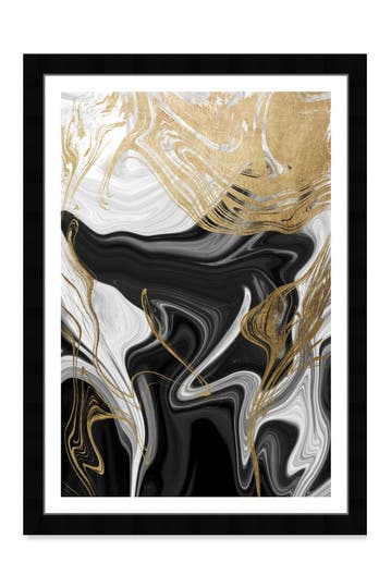 Wynwood Studio Ripples In Gold Gold Abstract Framed Wall Art Nordstrom Rack