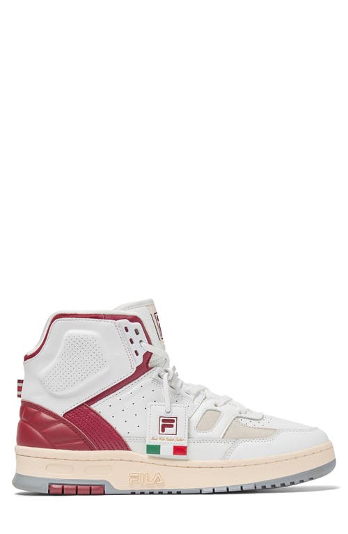 Shop Fila Rissmo High Lux Basketball Sneaker In White/syrah/ultimate Gray