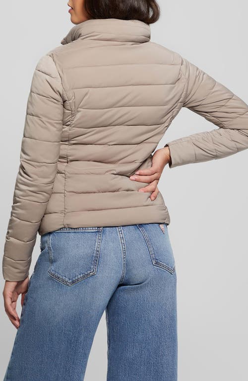 Guess Diann Puffer Jacket In Weathered Grey