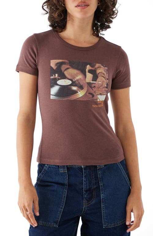 BDG Urban Outfitters Museum of Youth Cotton Graphic Baby Tee Chocolate at Nordstrom,