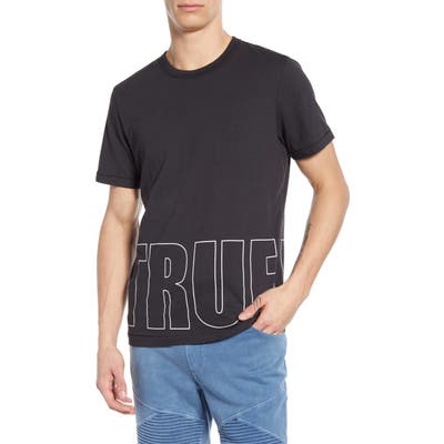 True Religion Brand Jeans Brick Logo Graphic T-Shirt, Black