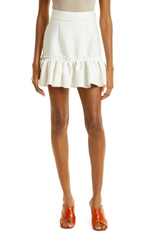 Kimberly Goldson Emmi Ruffle Miniskirt in Off White