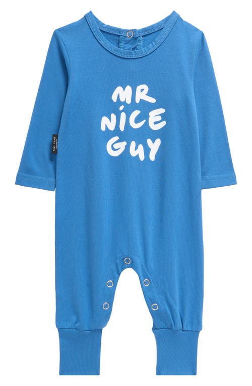 Shop Tiny Tribe Mr. Nice Guy Graphic Romper In Blue