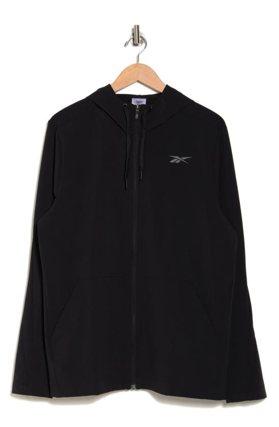 Reebok Full Zip Hooded Jacket In Black