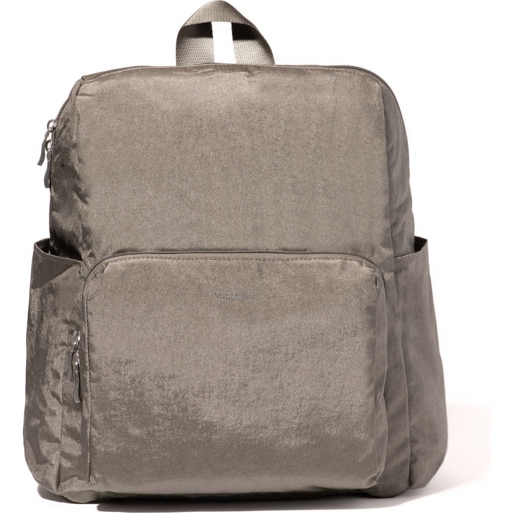 Baggallini Carryall Packable Backpack In Sterling Shimmer