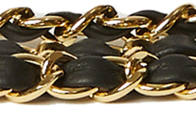 Shop B-low The Belt Mini Gissel Chain Belt In Black Gold