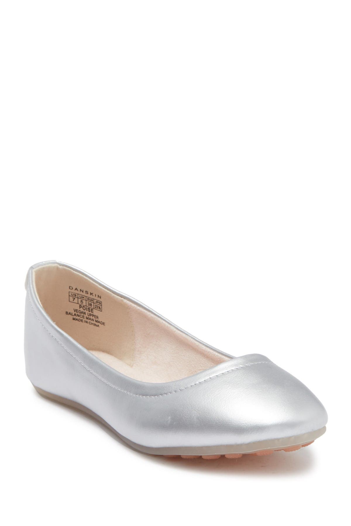 Danskin Poise Classic Gel Ballet Flat In Grey