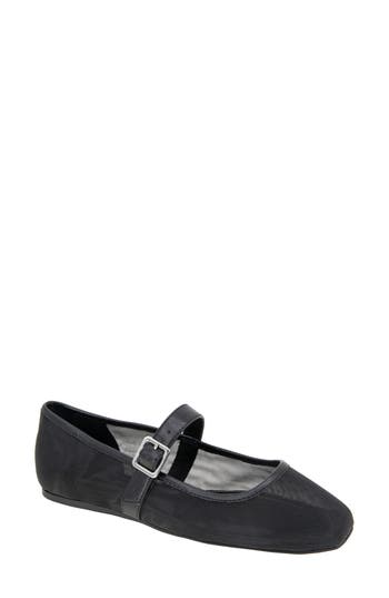Bcbgeneration Harpin Mary Jane Flat In Black Mesh