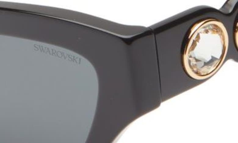 Shop Swarovski 53mm Cat Eye Sunglasses In Black