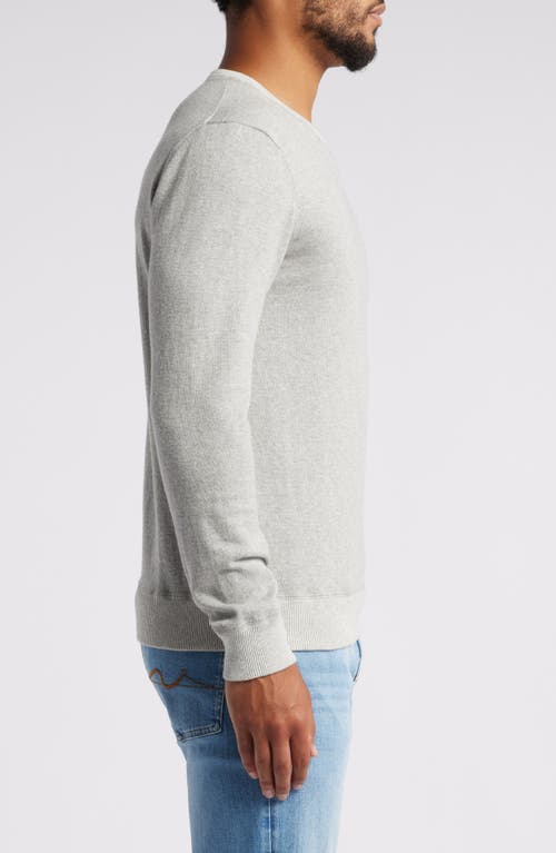 Shop Rails Burns Cotton & Cashmere Crewneck Sweater In Grey Heather