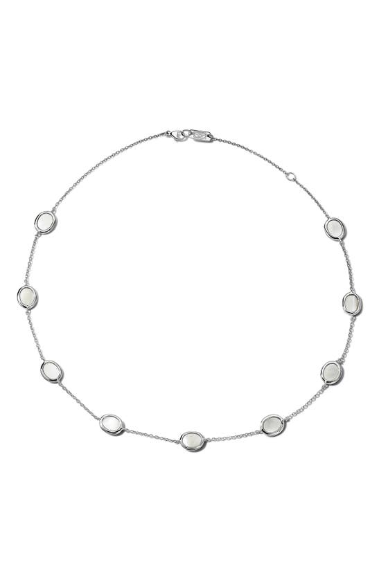 Ippolita 925 Polished Rock Candy® Short Confetti Necklace In Mother-of-pearl, 18"l In Silver