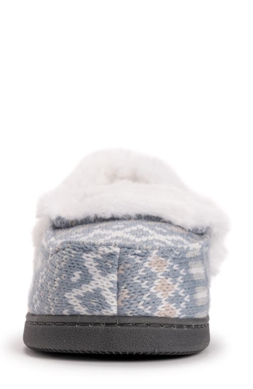 Muk Luks Anais Faux Fur Moccasin Slipper In Silver Fox