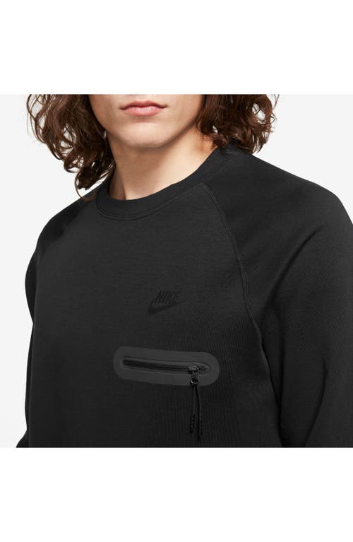 Shop Nike Tech Fleece Long Sleeve Top In Black/black