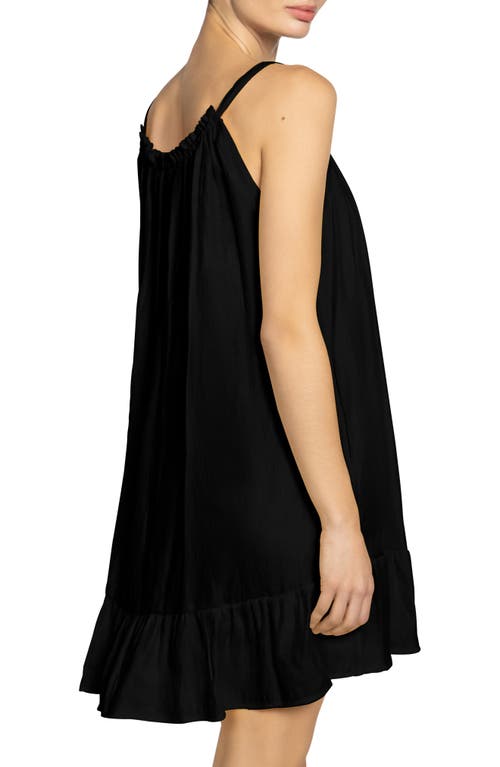 Shop Robin Piccone Summer Sleeveless Cover-up Dress In Black