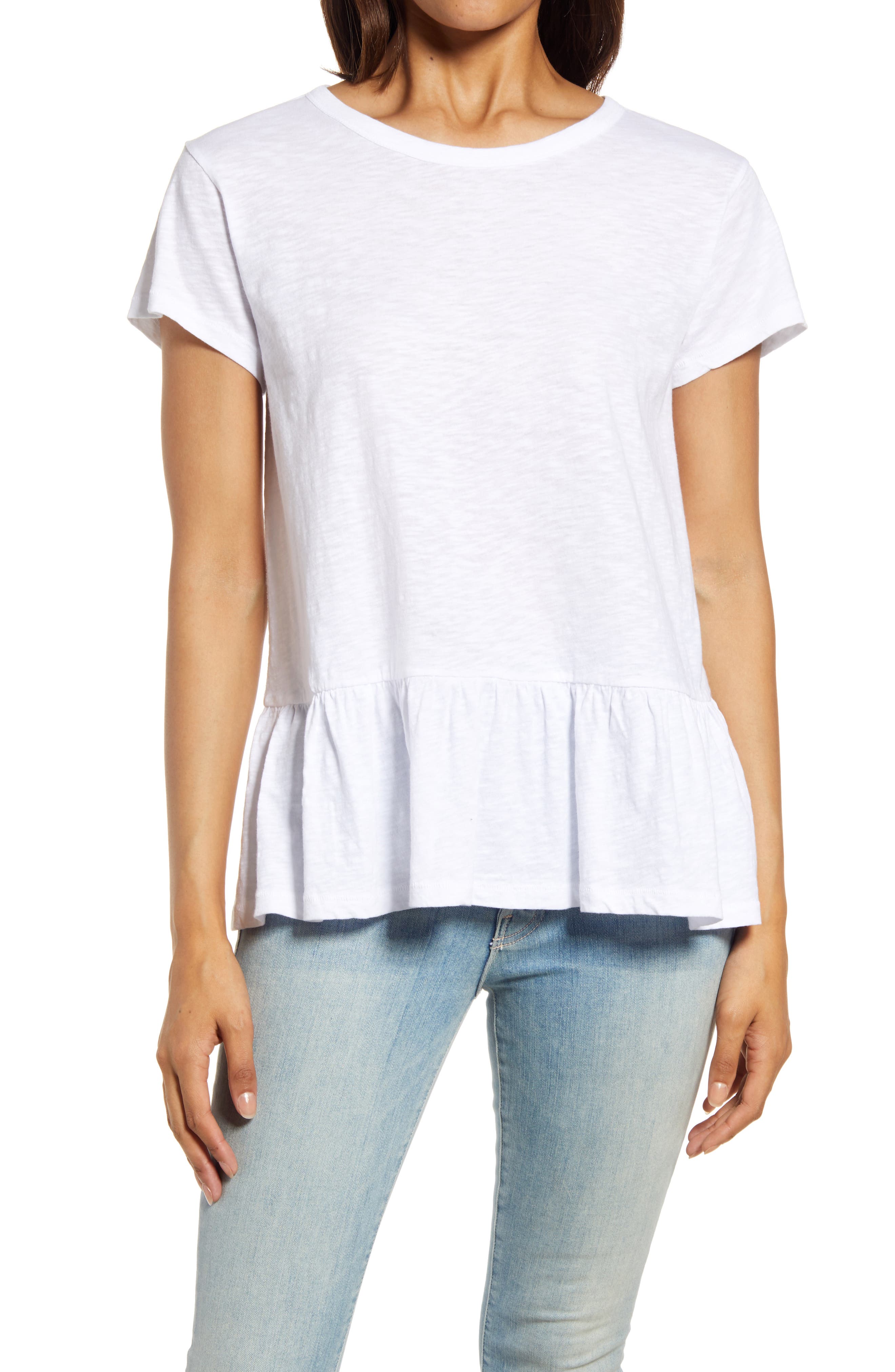 caslon white tee