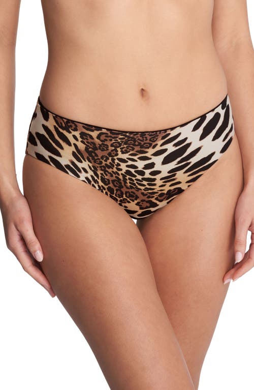 Natori Reversible Bikini Bottoms In Luxe Leopard/black