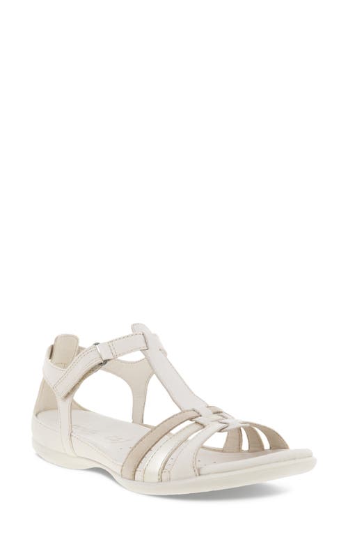 Ecco Flash Sandal In Limestone/white Gold/beige