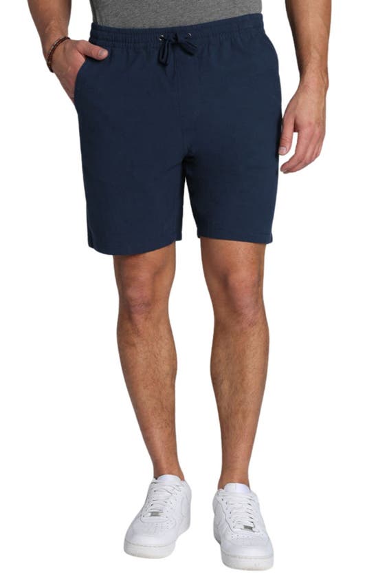 Shop Jachs Stretch Twill Pull-on Shorts In Navy