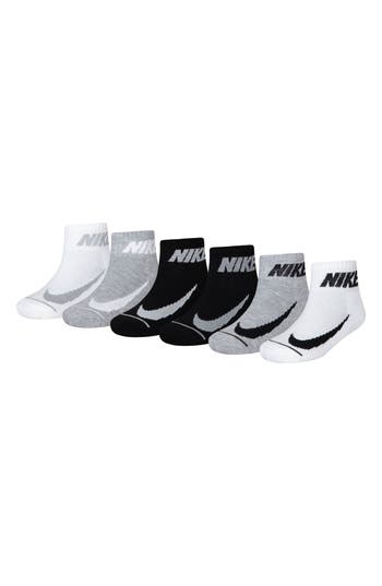 Nike Kids' Simple Swoosh 6-pack Ankle Socks In White