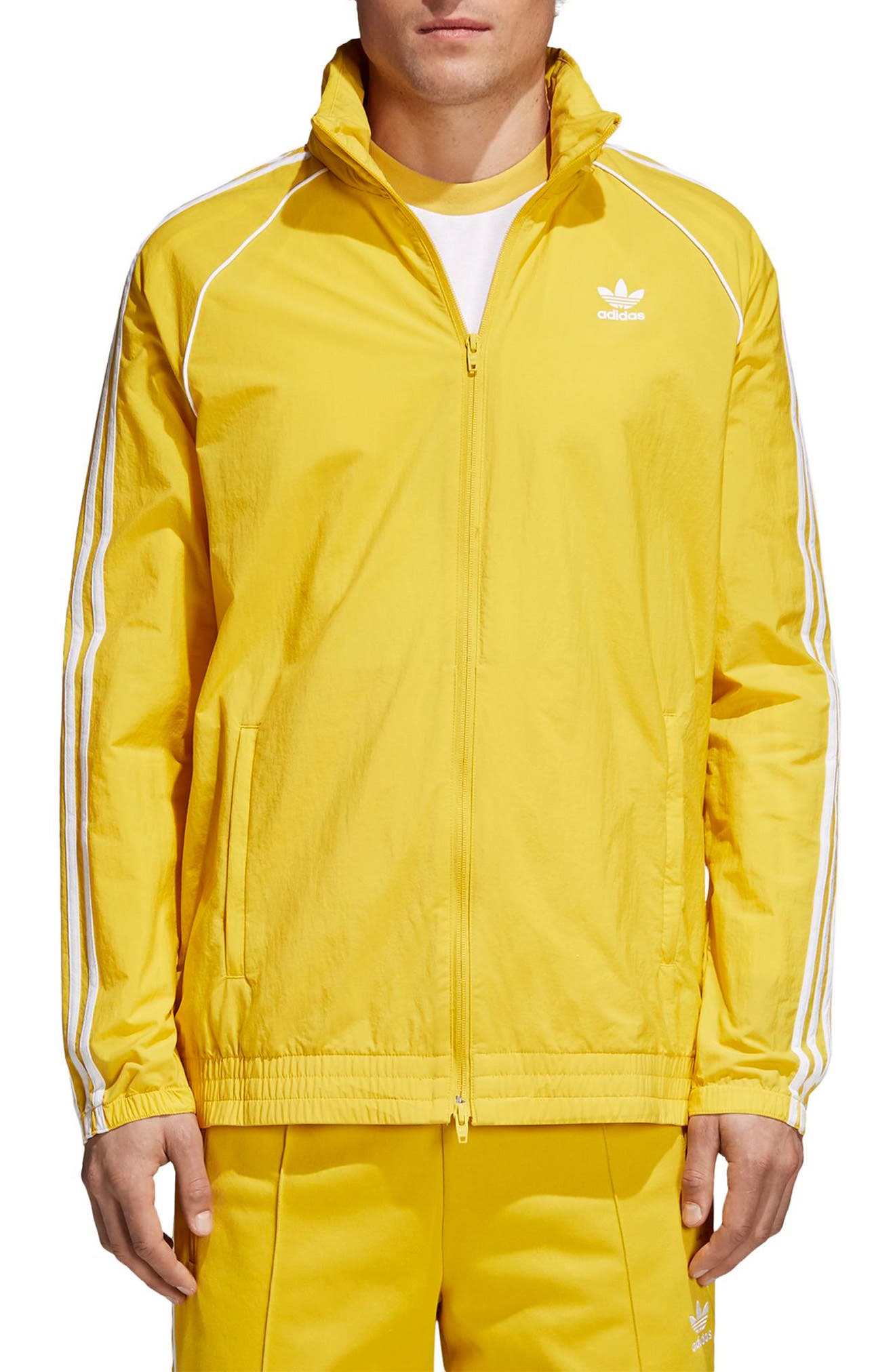 adidas sst windbreaker blue