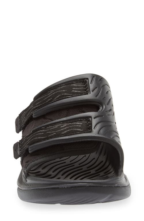 Shop Hoka Gender Inclusive Ora Luxe Slide Sandal In Black/black