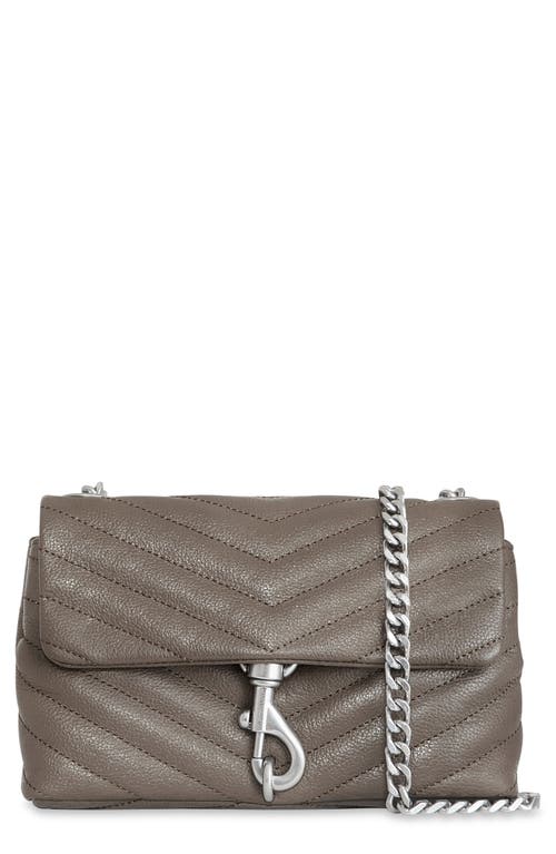 Rebecca Minkoff Edie Date Night Quilted Leather Convertible Crossbody Bag in Deep Taupe
